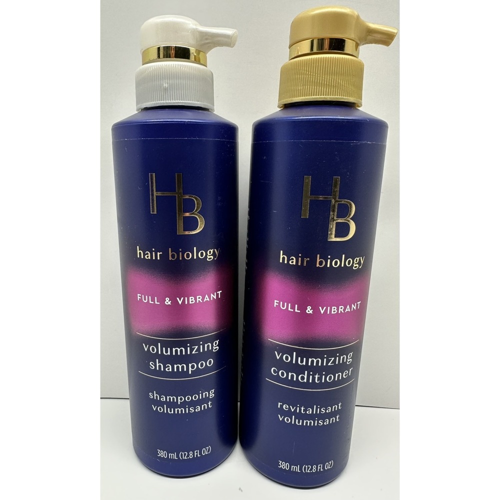 HB Hair Biology Full & Vibrant Volumizing Shampoo And Conditioner Gray Aging